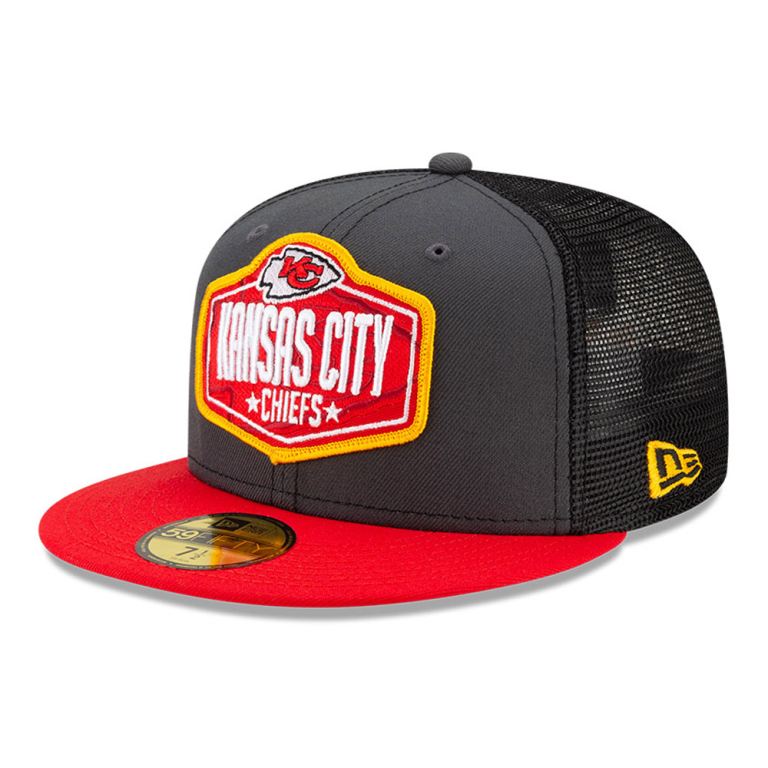 Gorras New Era 59fifty Grises - Kansas City Chiefs NFL Draft 34205RXOK